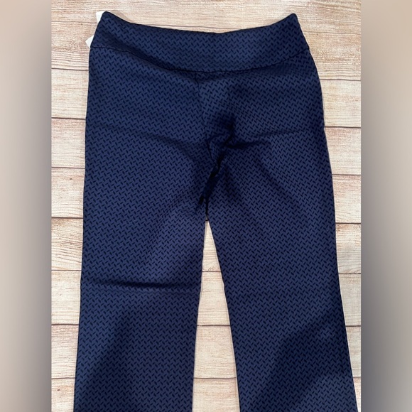 NWT JOE B Women's Dress Pants Dark Blue With Print Size Medium Pull On - Picture 3 of 6